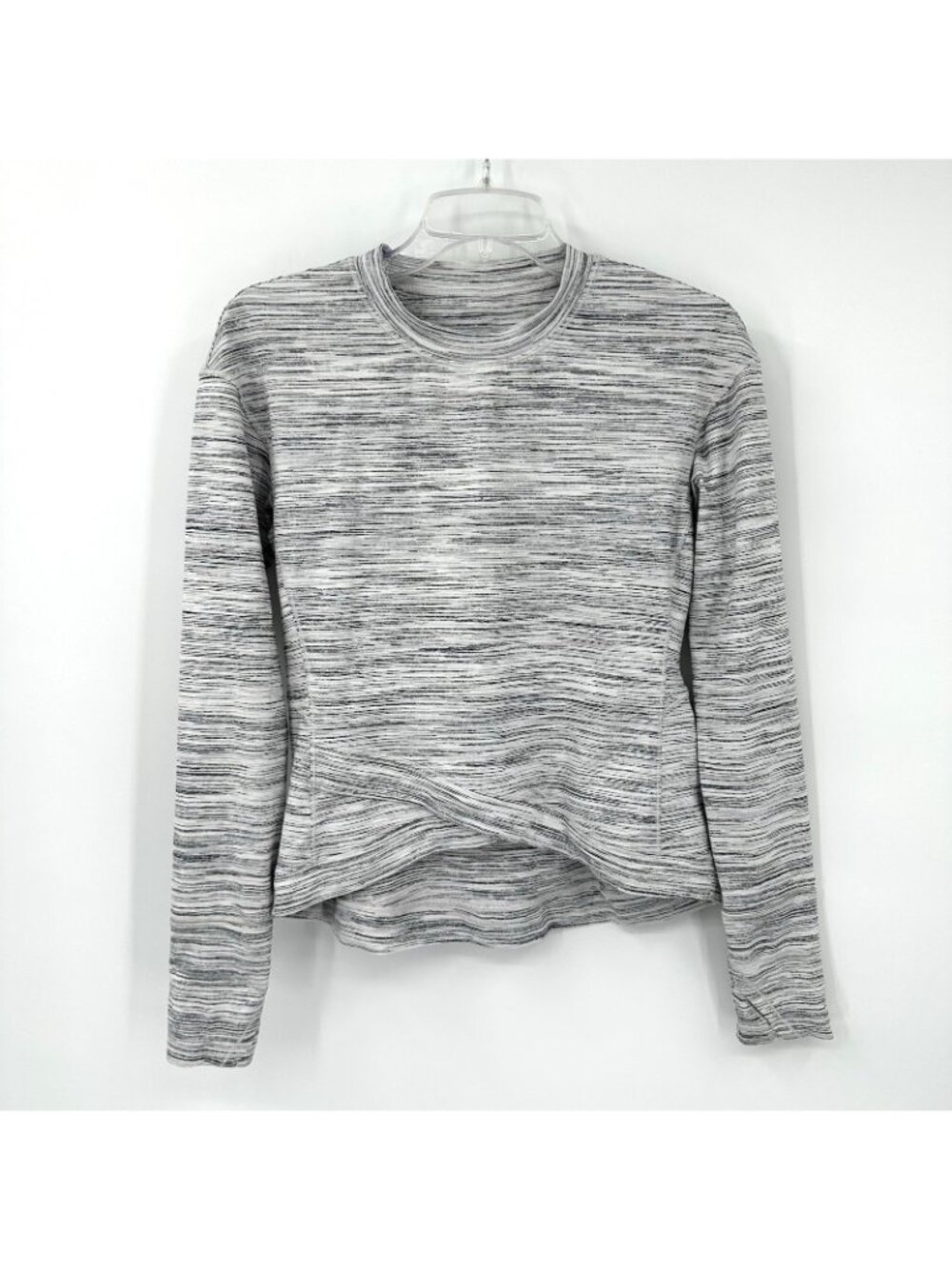Lululemon Close to Crossing Long Sleeve MEDIUM space dye gray activewear tops - Picture 5 of 12